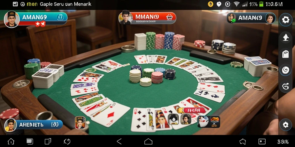 Screenshot gameplay Gaple yang menarik dari AMAN69.