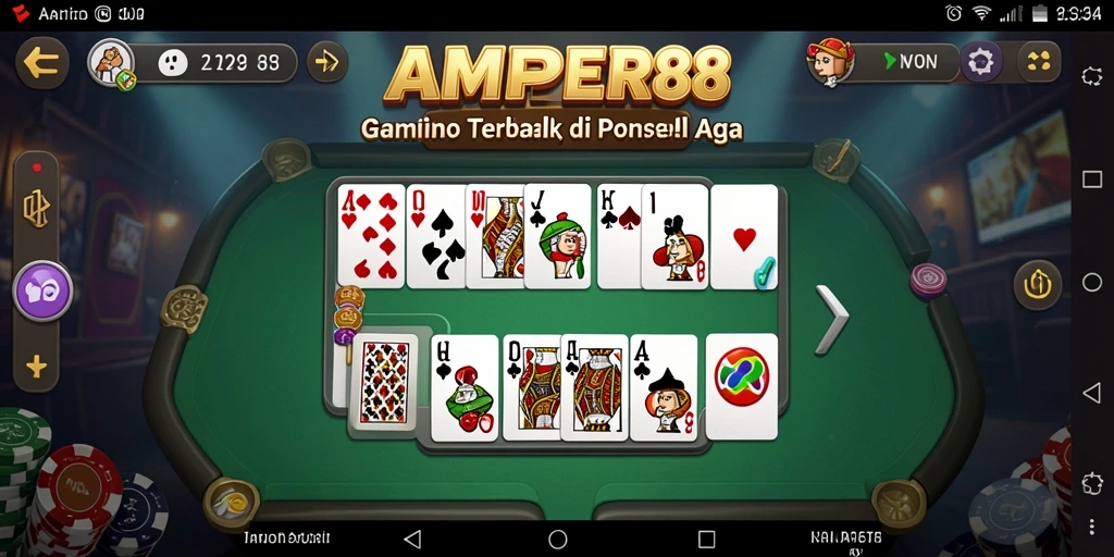 Tampilan gameplay Domino yang seru di AMPER88.