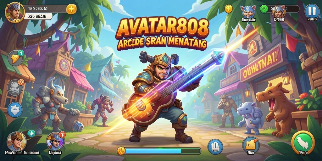 Screenshot gameplay AVATAR808 menampilkan aksi seru di dalam permainan arcade.