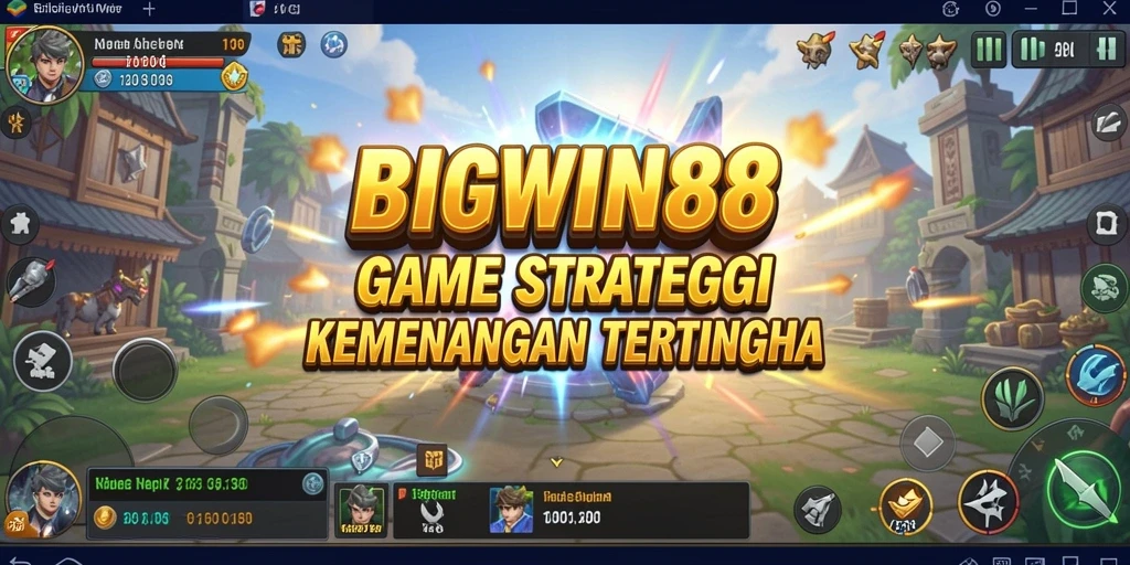 Tangkapan layar utama BIGWIN88 menampilkan aksi strategi yang mendebarkan dalam permainan.