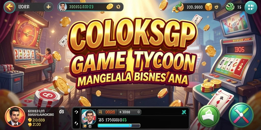 Tampilan gameplay seru dari COLOKSGP yang menunjukkan manajemen bisnis.
