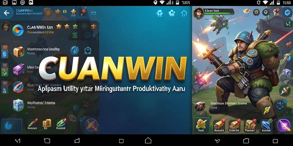 Tampilan antarmuka utama CUANWIN yang sederhana dan fungsional.