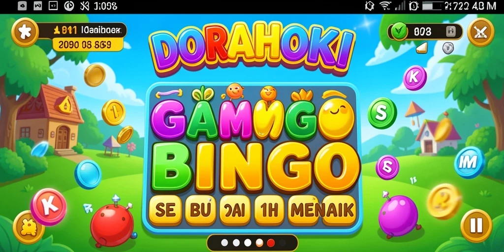 Tampilan screenshot DORAHOKI dengan gameplay Bingo yang seru.
