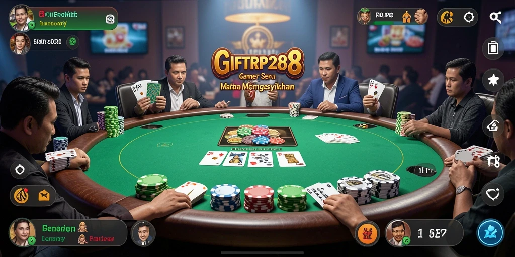 Gameplay seru dan kompetitif di GIFTRP288, taruhan menarik dalam poker.