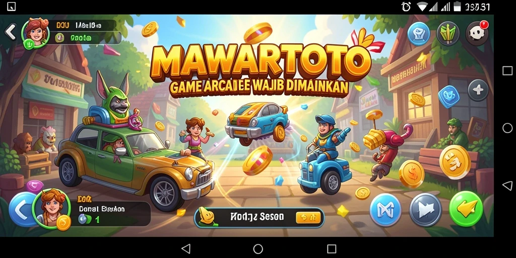Tangkapan layar gameplay seru MAWARTOTO dengan karakter unik dan rintangan menantang.