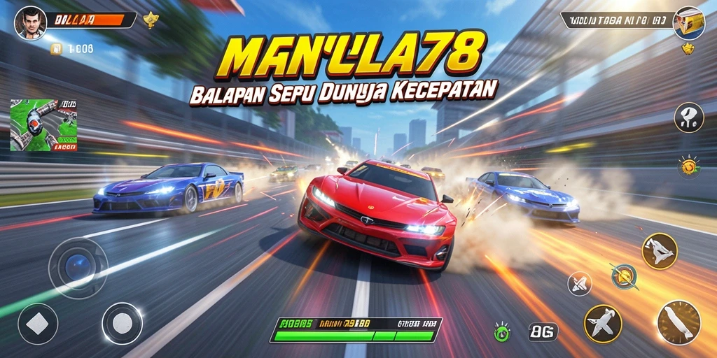 Screenshot gameplay menampilkan balapan seru dalam MENYALA78.