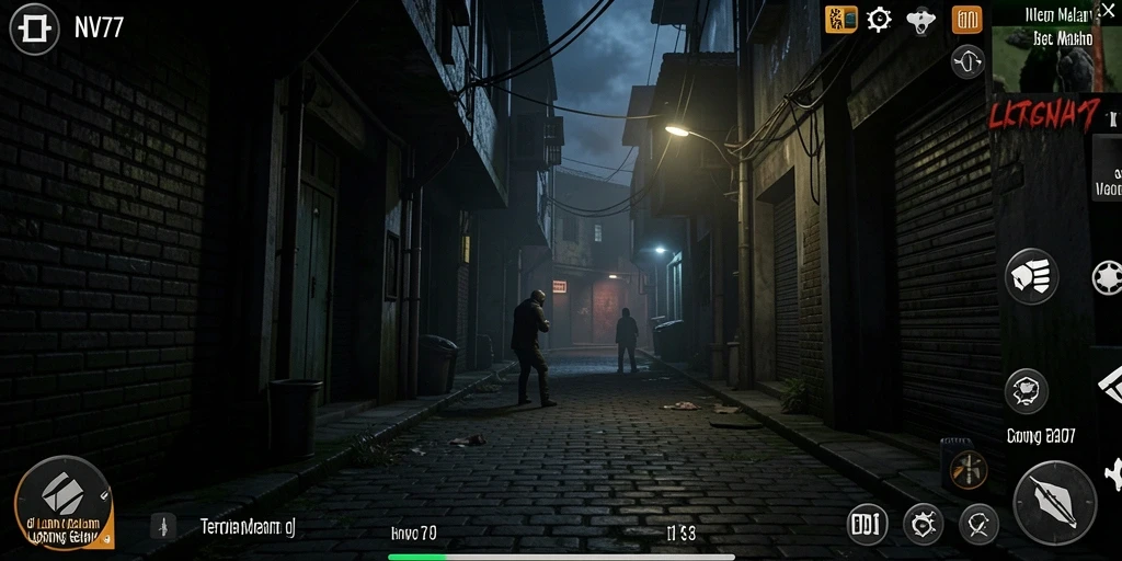 Menampilkan gameplay menakutkan NV77 dengan atmosfer yang mencekam.