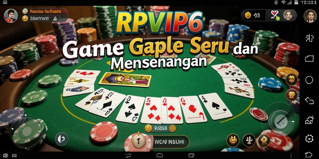 Gameplay seru RPVIP6 dalam permainan Gaple yang mengasyikkan.