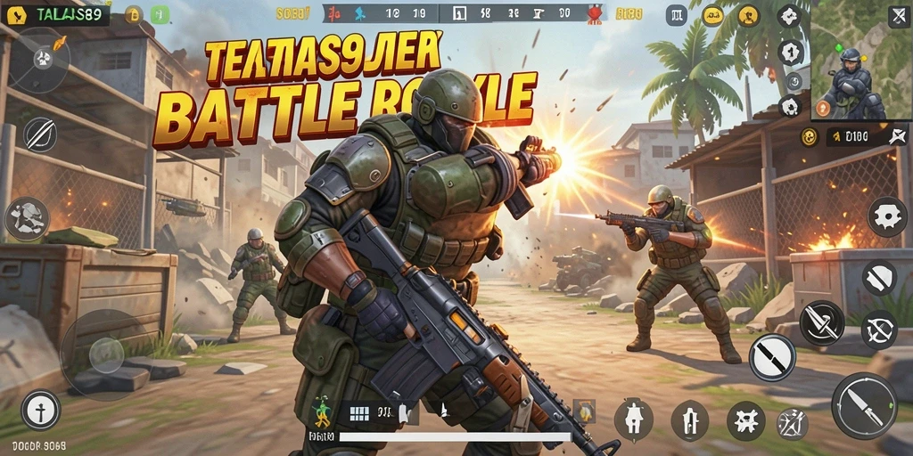 Tampilan aksi seru di TALAS89 menunjukkan pertarungan Battle Royale yang mendebarkan.