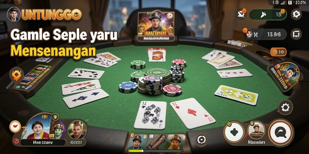 Tampilan memukau dari gameplay Gaple UNTUNGGO.
