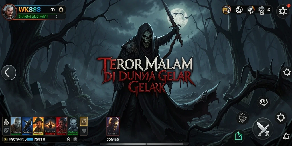 Tampilan gameplay menyeramkan di WK888, penuh ketegangan dan kejutan.